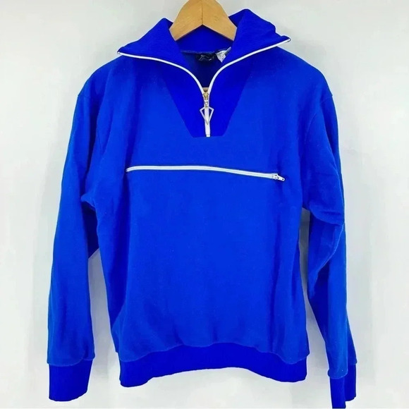 Vintage kangaroo pouch Janus of Norway quarter zip ski sweater - Picture 1 of 8